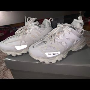 White Balenciaga Track Sneakers